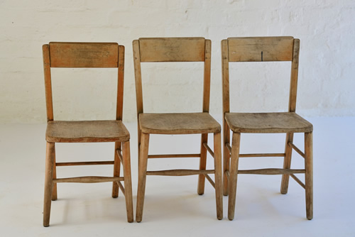 012 Chairs - Small wooden vintage